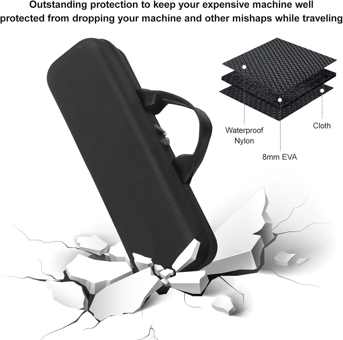 Dyson custodia da viaggio portatile per airstrait Airstrait HT01, compatibile con Dyson, Nero