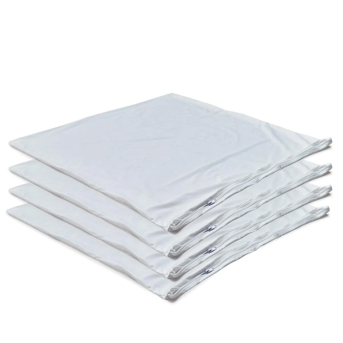 Confezione da 4 federe impermeabili a prova di piuma, con cerniera, 45,7 x 45,7 cm, per cuscini quadrati