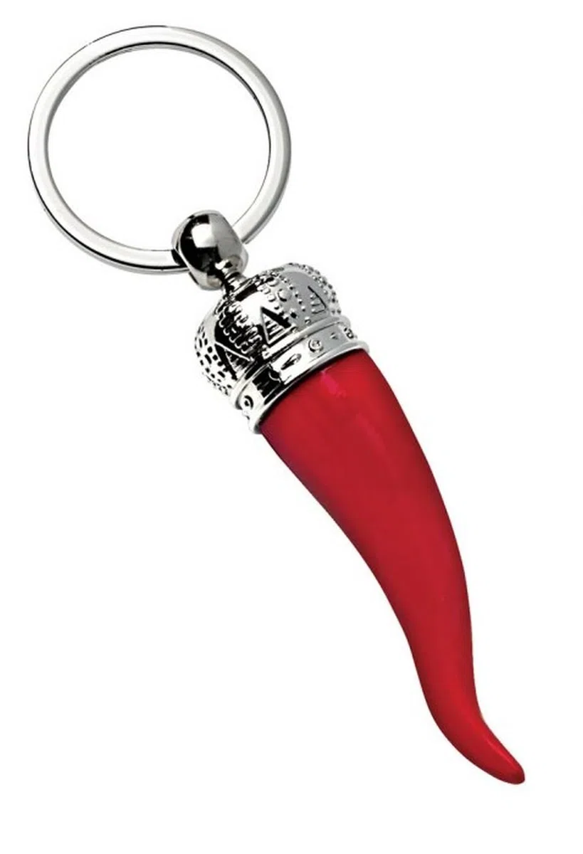 Portachiavi cornetto rosso portafortuna cod.EL7884 cm 11x3,5x1,9h by Varotto & Co.
