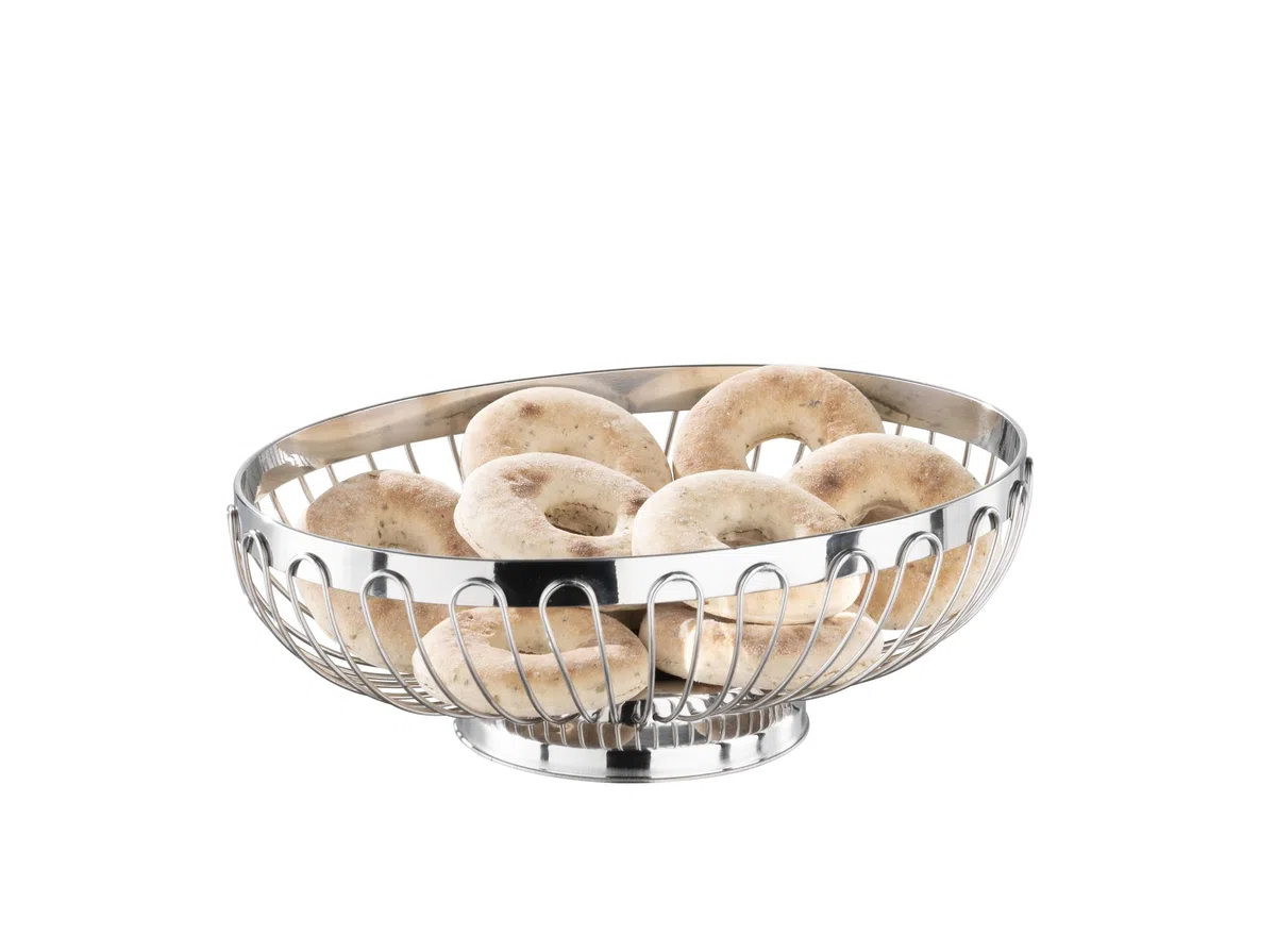 APS-Germany 30250 cestino per il pane Acciaio inossidabile Argento Ovale