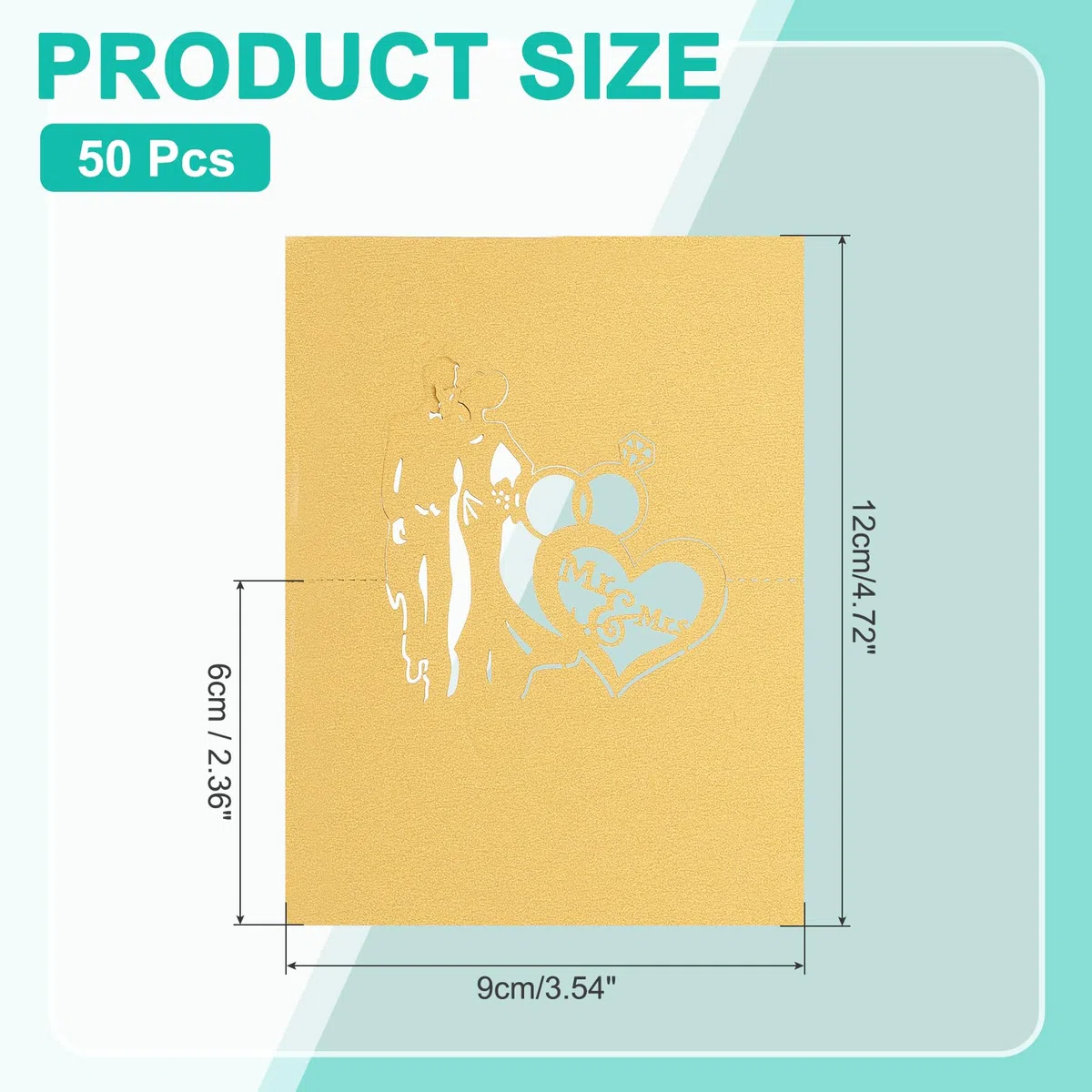 PATIKIL 50Pz Segnaposto per Matrimonio, Cartellini Segnaposto Comunione Eleganti Forma Tenda Cavi Traforati Laser Pieghevole per Allestimento Tavolo Buffet Ricevimento, Oro