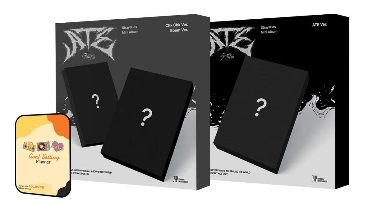 ATE Stray Kids Album [Chk Chk + Boom + ATE (3 ver.) Full Set]+Pre Order Benefits+BolsVos K-POP Inspired Freebies (Mini Album)