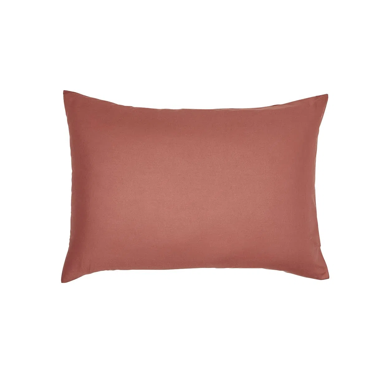 TODAY Essential - Set di 2 federe 50 x 70 cm, 100% cotone, tinta unita, colore: Terracotta