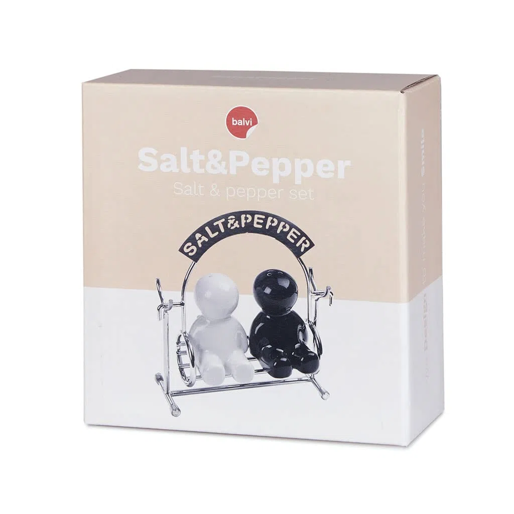 Balvi - Sale e Pepe da tavola. Set dal Design Originale di Sale e Pepe a Forma di Altalena