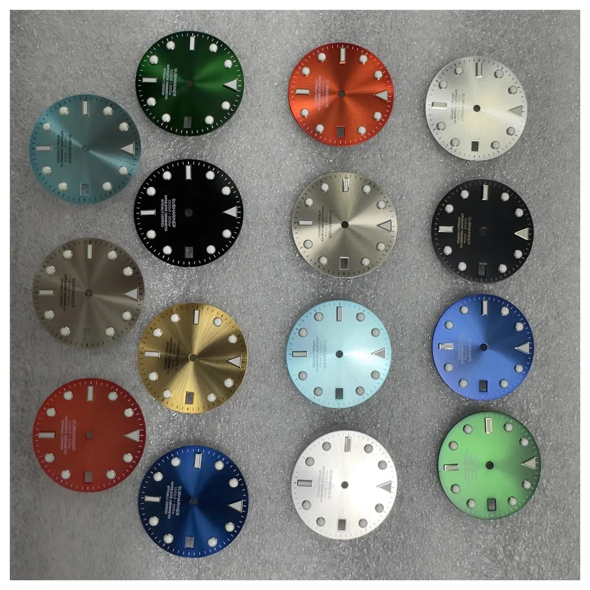 ZHGUIMING Orologio da uomo SUB Submariner Quadrante 28,5 mm Quadrante luminoso verde Adatto for movimento NH35 NH36 Accessori for orologi Strumenti for la riparazione di orologi(Orange-silver)