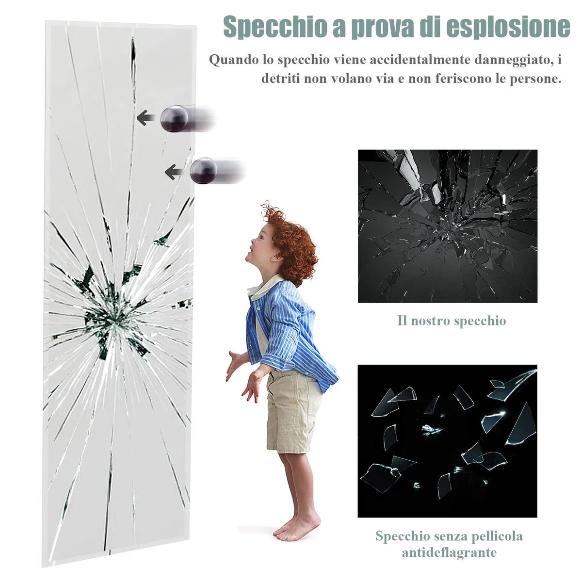 COSTWAY Specchio da Parete 110 x 38 cm, Specchio Rettangolare Montato a Parete, Specchio a Figura Intera per Guardaroba Corridoio Soggiorno