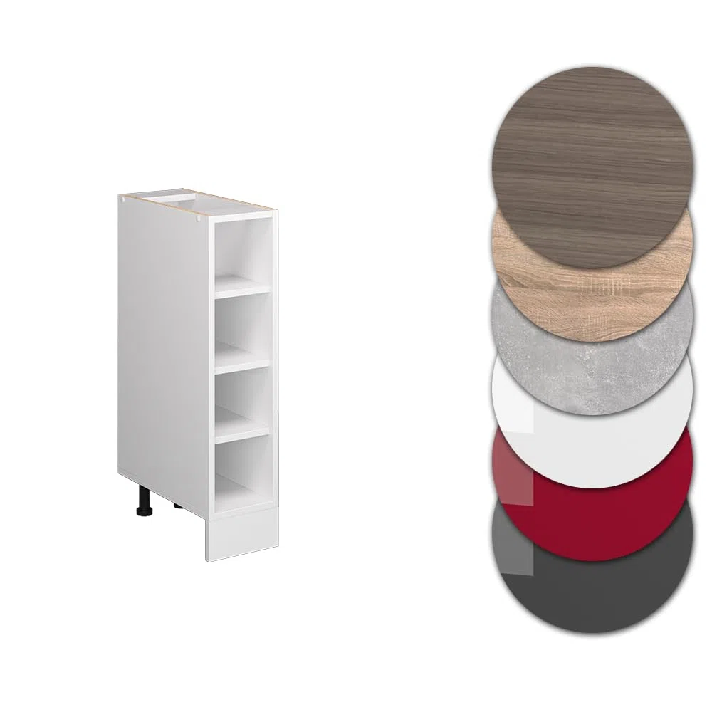 Vicco Scaffale da cucina R-Line, Bianco, 20 cm senza piano di lavoro, per la libera combinazione all'interno di sistemi cucina modulari