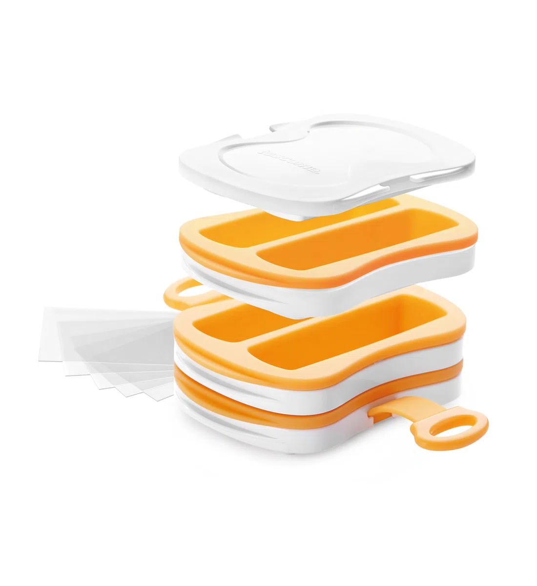 Tescoma 643188 Stampi e Pressa per Barrette Snack, Silicone, Giallo, 1 Unità