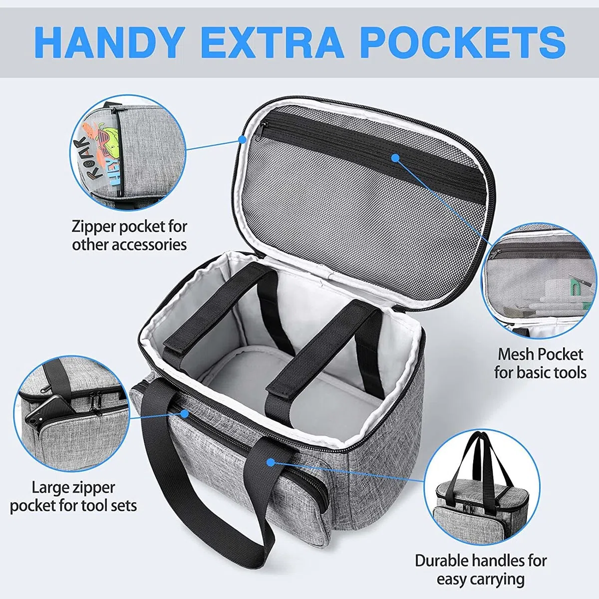 JOYSOG Custodia da trasporto per macchina da stampa Cricut, borsa da viaggio portatile da viaggio (grigia)