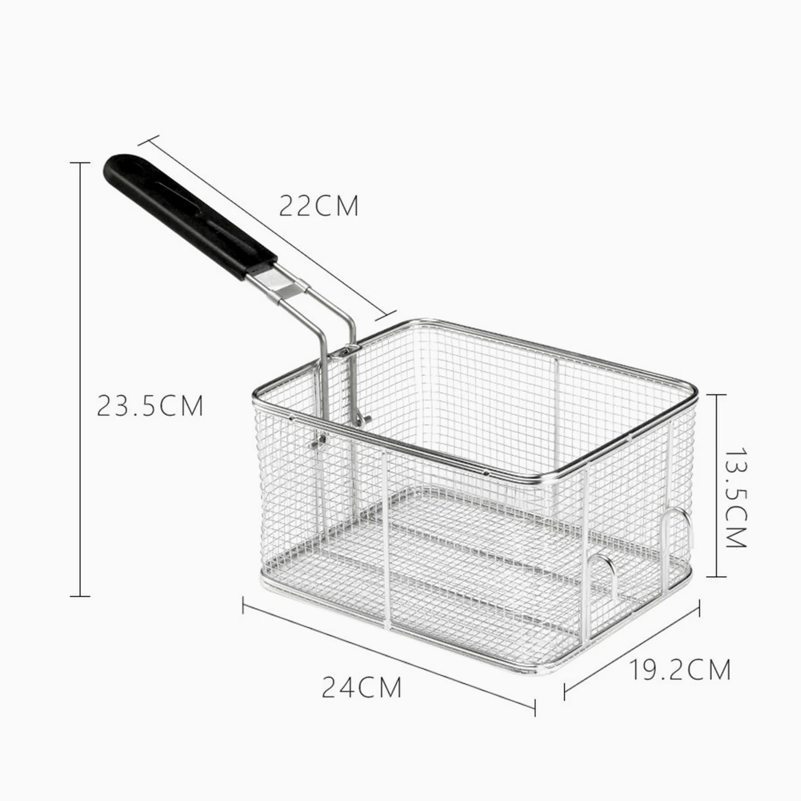 Cestello per Friggere, Utensile Da Cucina Multiuso Cestello Friggitrice Cestino Quadrato in Acciaio Inox per Friggere, Scolare E Sciacquare Le Patate, Stile D