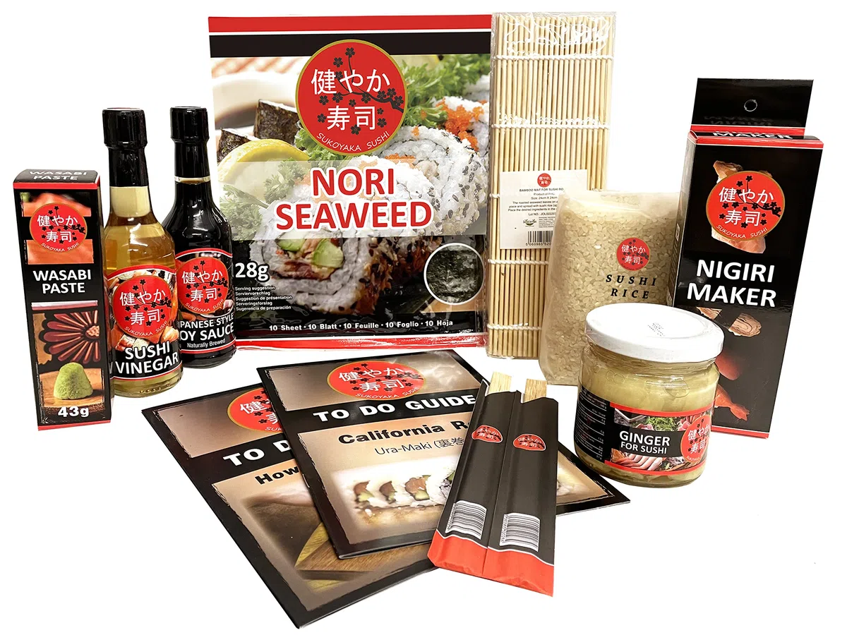 Seba Garden Itasan - Kit per sushi da 9 pezzi, set completo per sushi, ideale da provare o come regalo, guida multilingue per usarlo (lingua italiana non garantita)