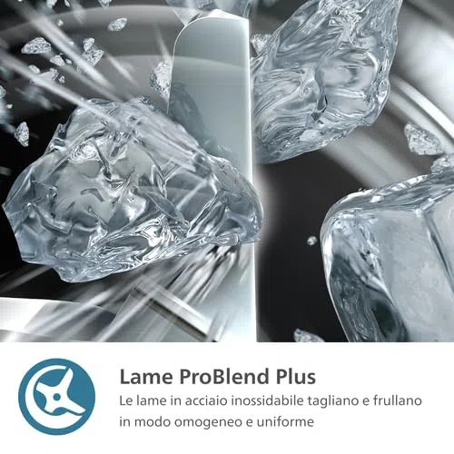 Philips Frullatore Serie 5000 - Motore da 1200 W. Tecnologia ProBlend Plus. Bicchiere Blend-and-Go. Parti lavabili in lavastoviglie. Capacità 2L. Nero (HR3031/00)