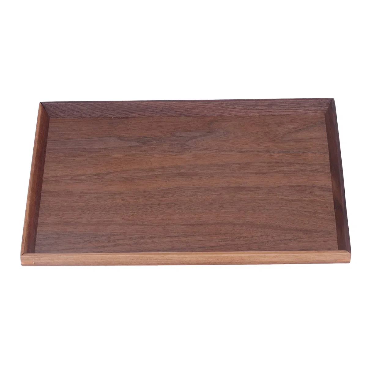 Vassoio da Portata in Legno, 30/35/40 Cm Marrone Piatto da Tavola Rettangolare Quadrato Decorazione in Legno di Noce Frutta Tè Piatto da Caffè Per Ristorante Home Bar(35x25cm)