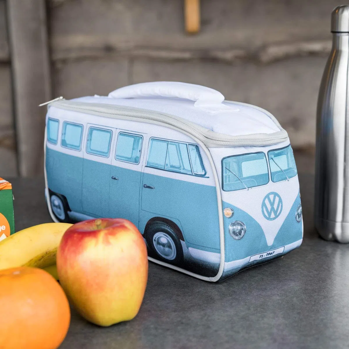Board Masters VW Collection - Volkswagen Hippie Bus T1 Camper Van Borsa per merenda (Blu)