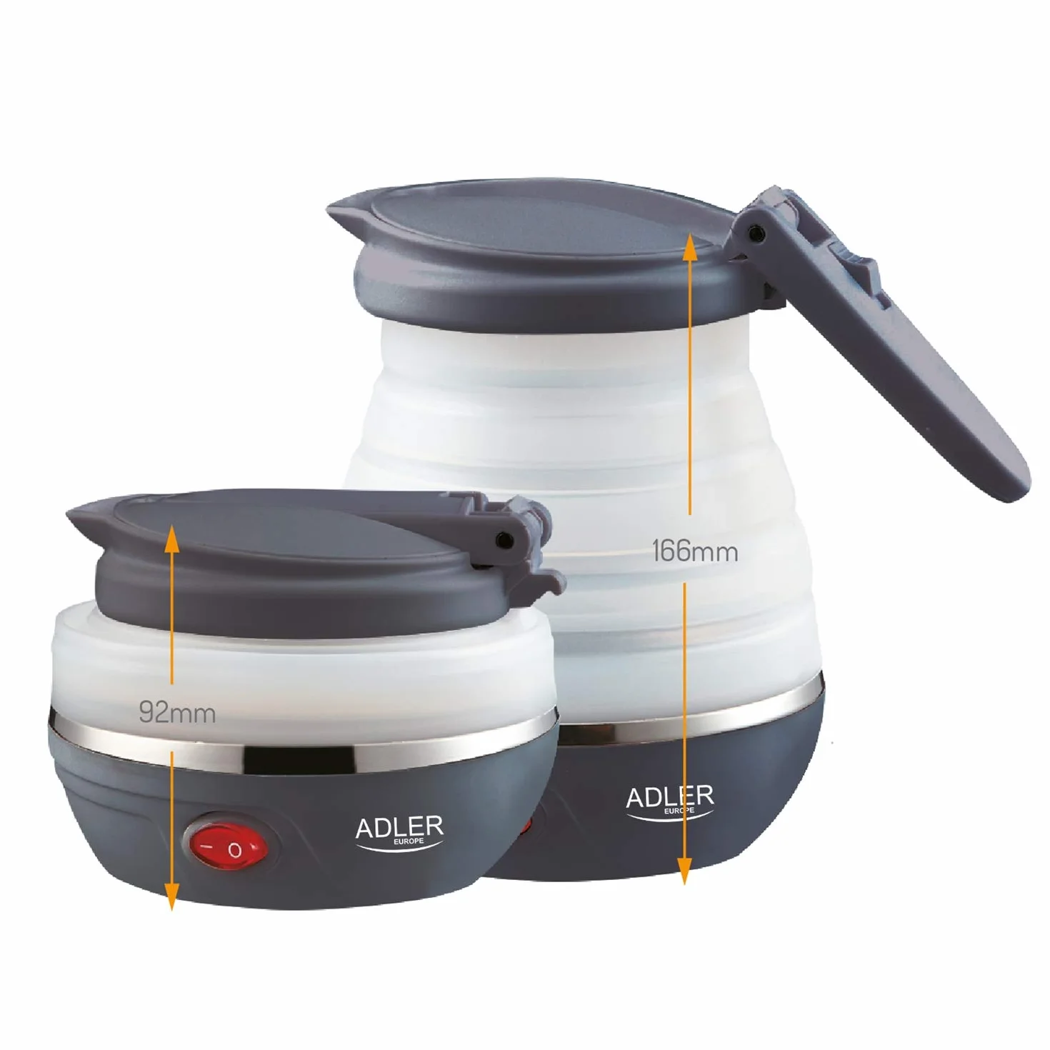 ADLER Bollitore in metallo 1,7 l, sistema STRIX, 2200 W, bianco