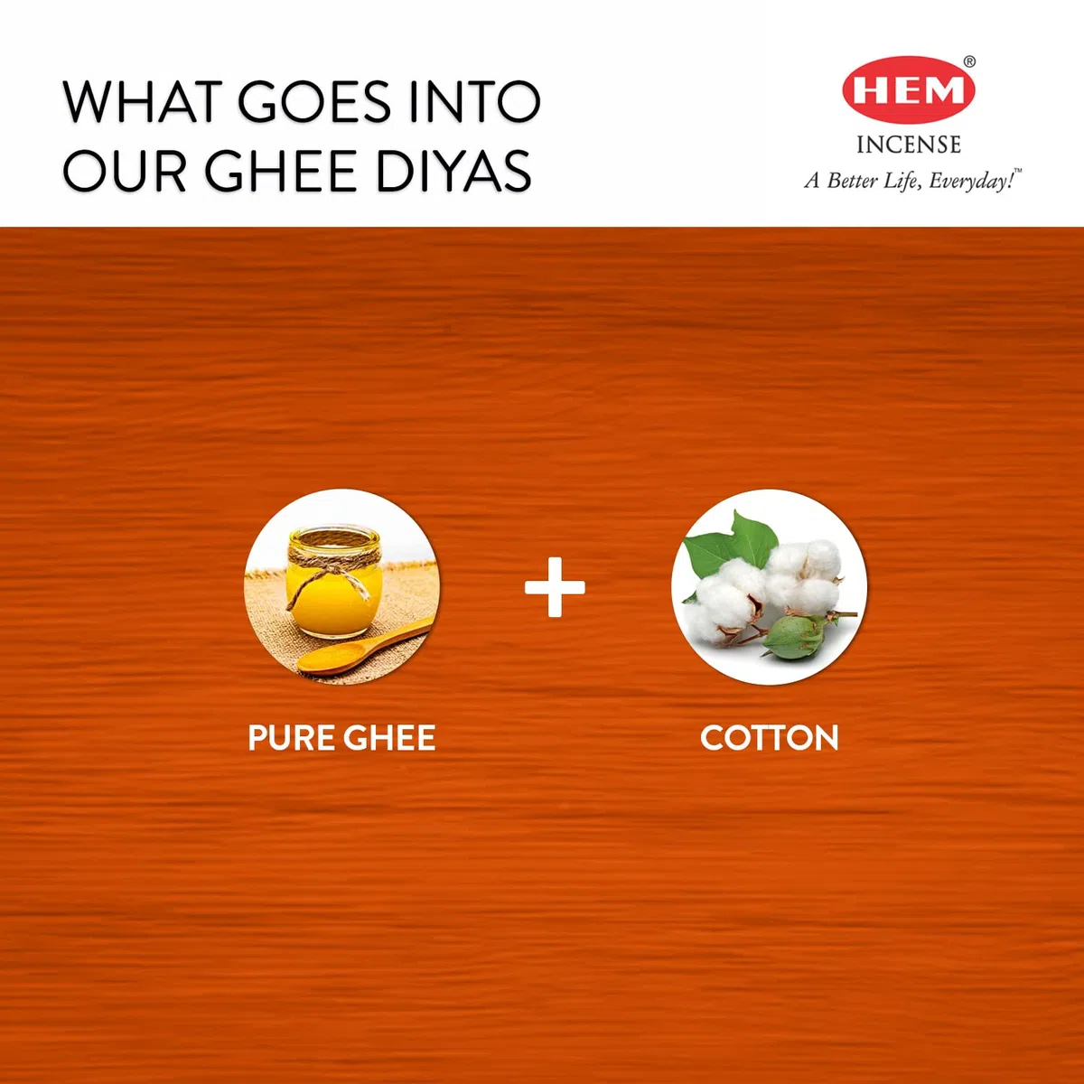 HEM Aradhna Pure Ghee Diya con Batti Confezione da 100 Diyas | Articoli per la casa Pooja | Senza cera | Stoppini per ghee per preghiere, rituali e occasioni speciali | Tempo di combustione 30 minuti