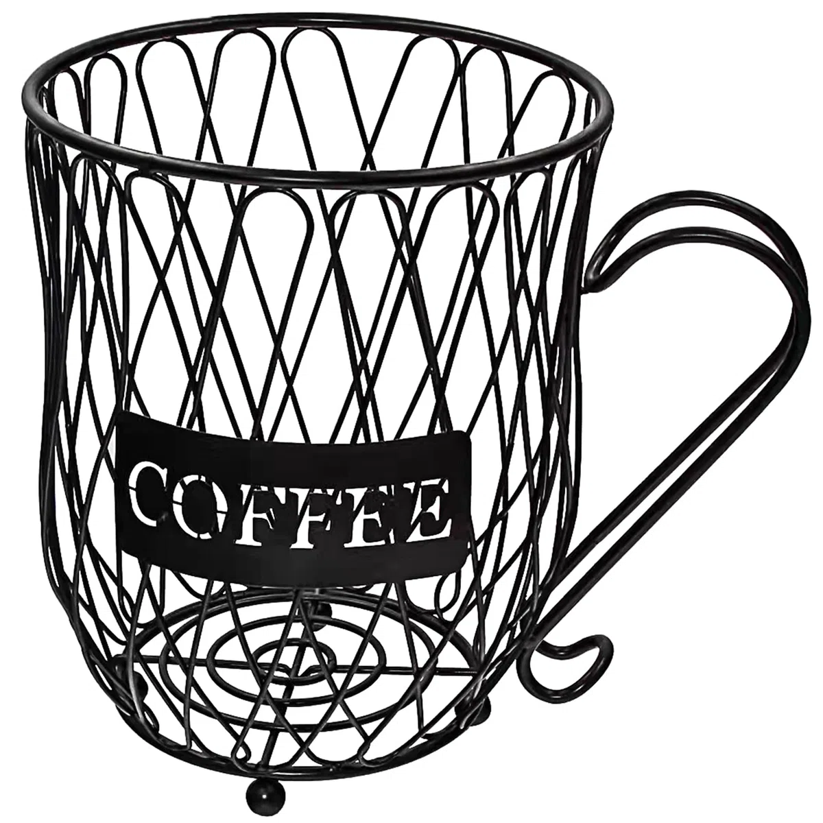 Porta Capsule Caffè, Portacapsule Caffè di Grande Capacità, Portaoggetti per Caffè da 50 Capsule, Tazzone Porta Cialde Caffè per Bancone, Casa, Ufficio