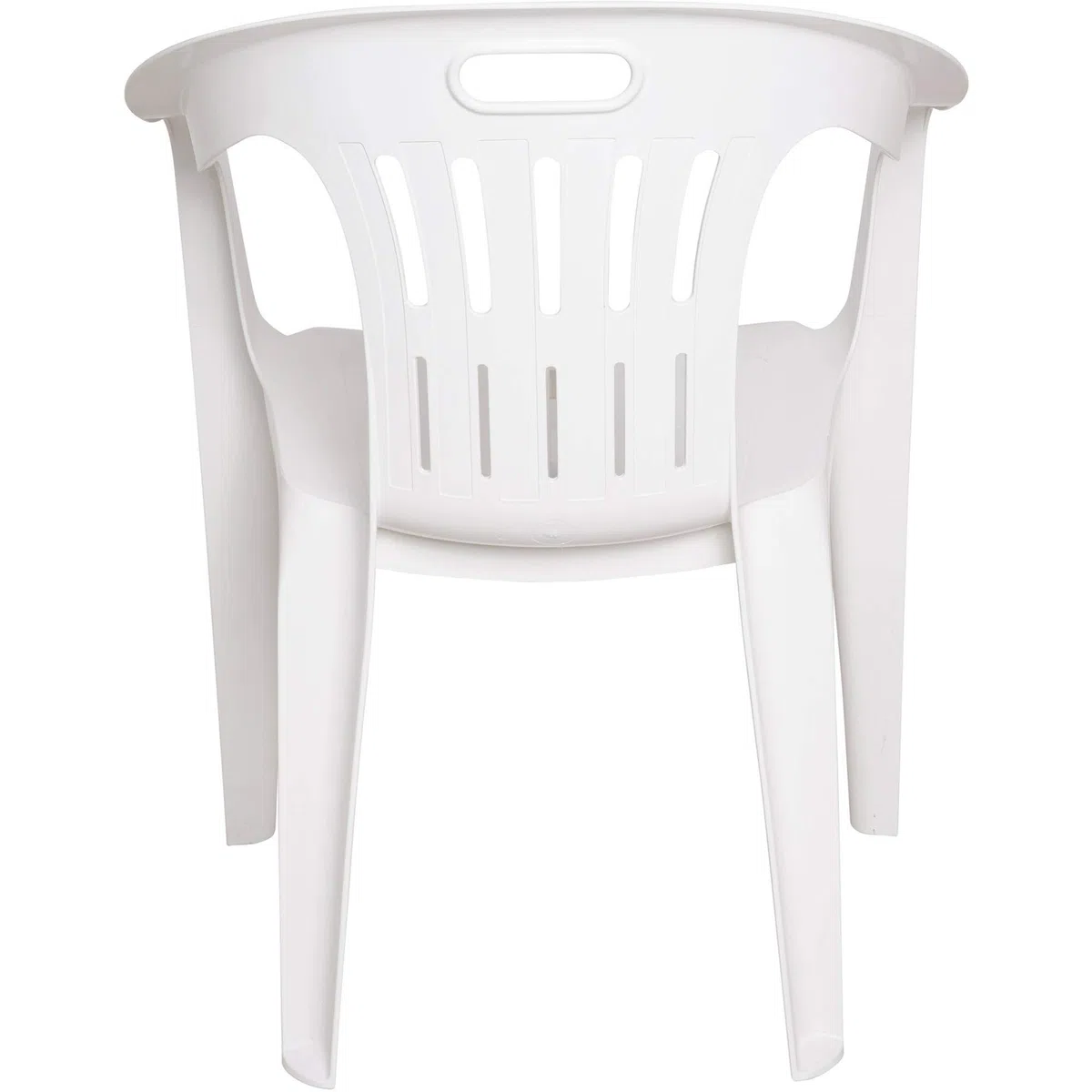 Dmora Set di 4 Sedie impilabili Schienale Basso con braccioli, Made in Italy, 56 x 55 x 78 cm, Color Bianco