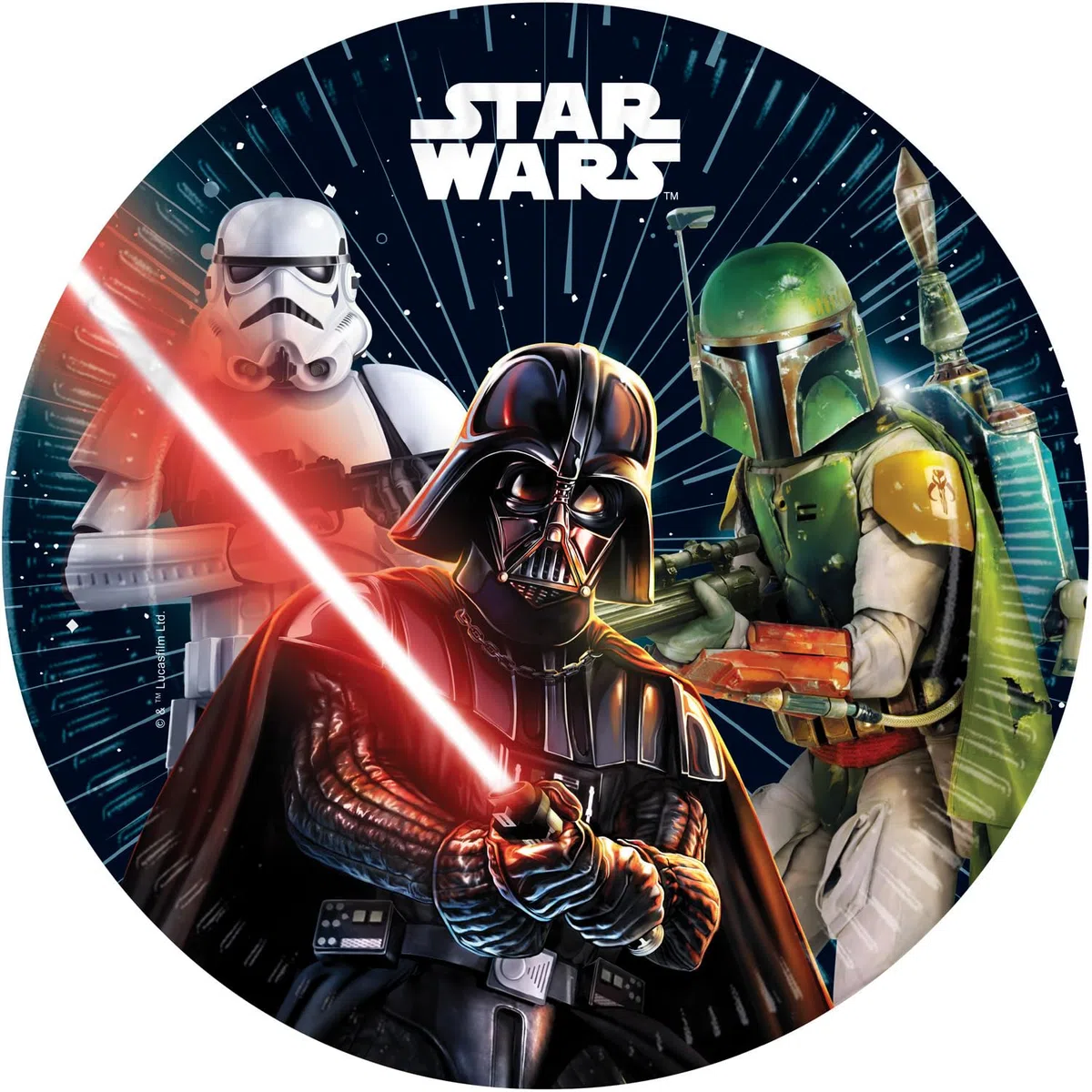 Procos 10215307DY - Set per feste Star Wars Galaxy, stoviglie monouso da 46 pezzi per feste di compleanno e feste a tema per bambini, decorazione della tavola