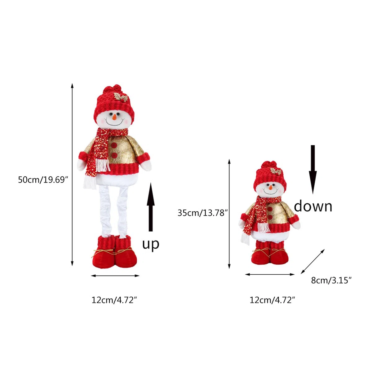 Bambole telescopiche natalizie Ornamento Babbo Natale pupazzo di neve renna figurine decorazione per la casa ristorante decorazioni per feste renne figurine decorazioni per la casa