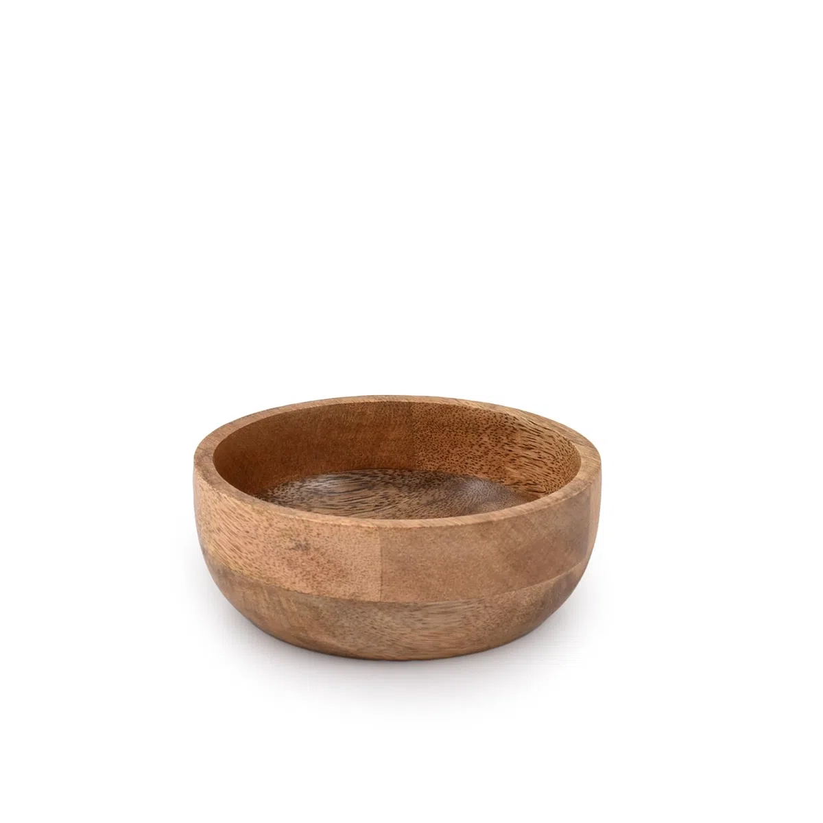 Samhita Set di 3 ciotole rotonde in legno di mango, perfette per salse, noci, antipasti, dessert. Sembra assolutamente bella con la tua cucina. (12,7 cm x 12,7 cm x 5,08 cm)
