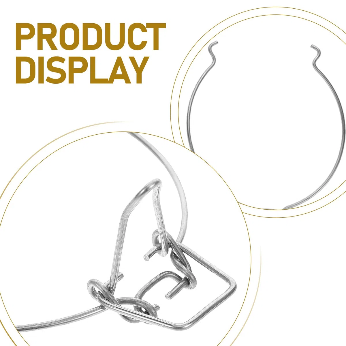 FUOYLOO 10 Pezzi Morsetti Metallici per Barattoli in Acciaio Inox, Fibbie di Chiusura a Molla per Barattoli di Vetro da 500ml, Accessori per Sigillatura Ermetica in Cucina