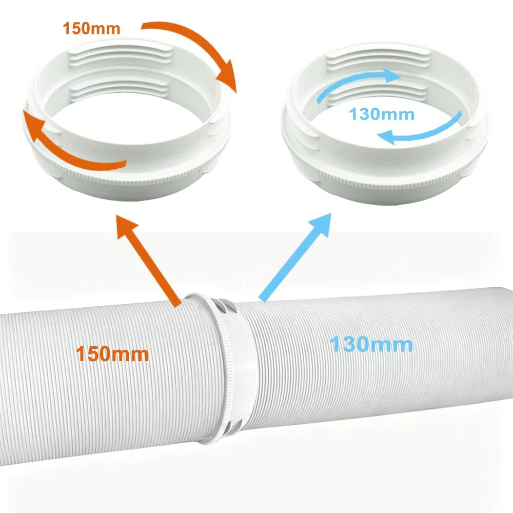 Adattatore Tubo Climatizzatore Portatile, Connettore per Tubo di Scarico 130 mm Interni/150 mm Esterno