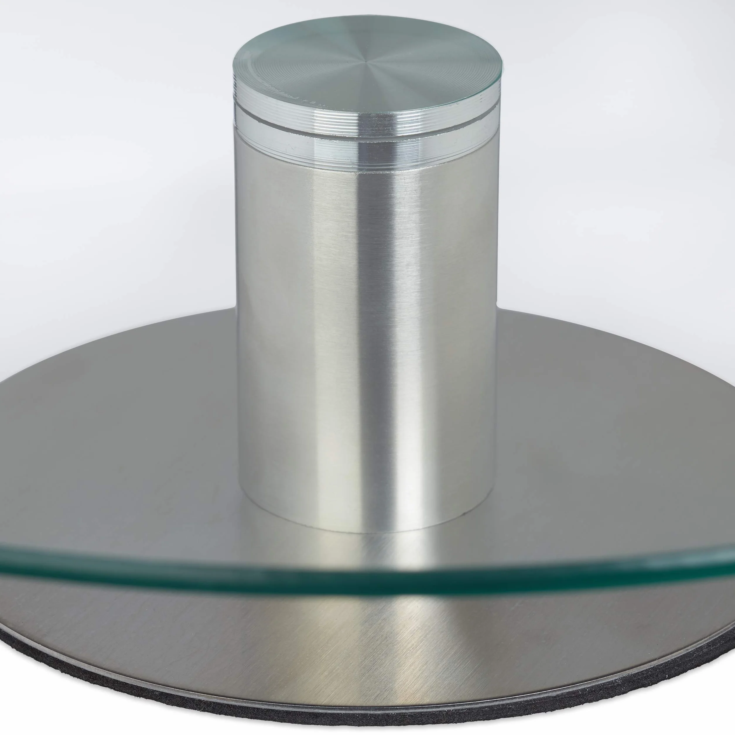 Relaxdays Piatto per torta girevole, base, piatto per torta per decorare, piattaforma girevole per torta, diametro 30 cm, trasparente, 1 pezzo