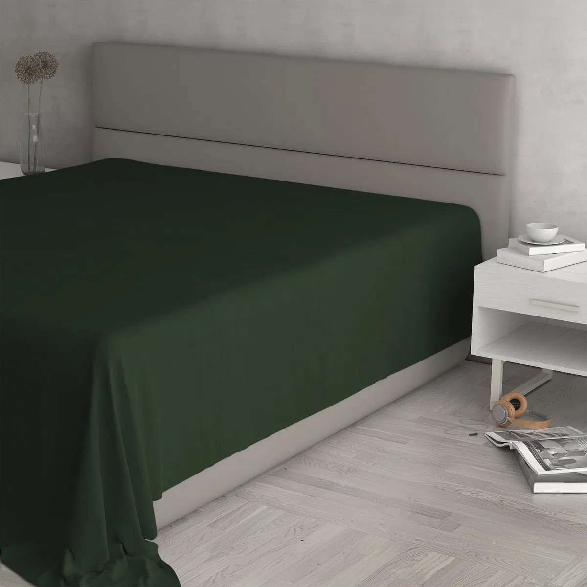 Lenzuolo Sopra MAX COLOR Matrimoniale Maxi 270x300 cm, 100% Cotone Made in Italy – Lenzuola Letto Matrimoniale Maxi in Tinta Unita - VERDE OLIVA
