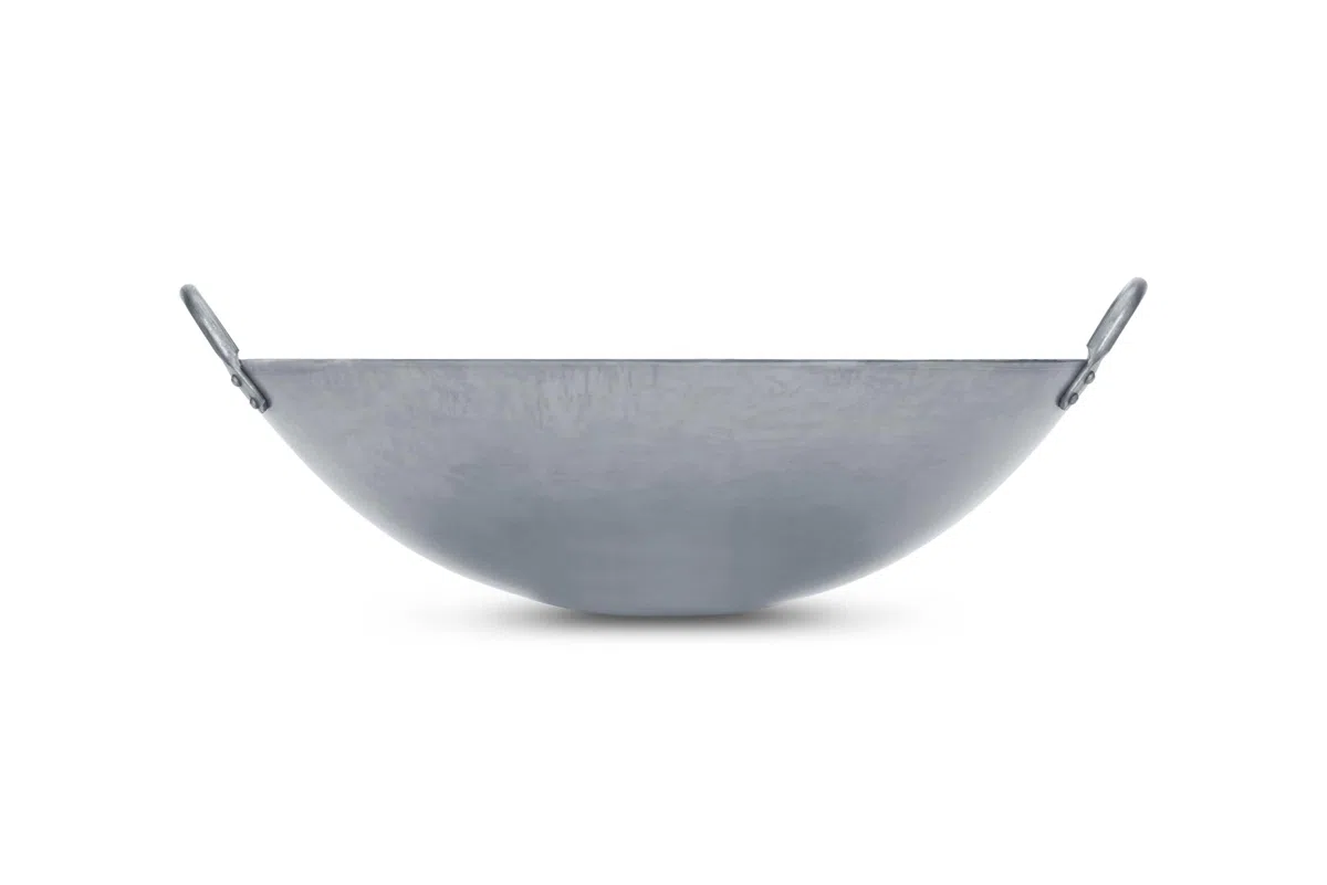 Craft Wok Grande Wok da 40 cm in Stile Canton Pesante e Martellato a Mano in Acciaio al Carbonio (fondo arrotondato)/731W87