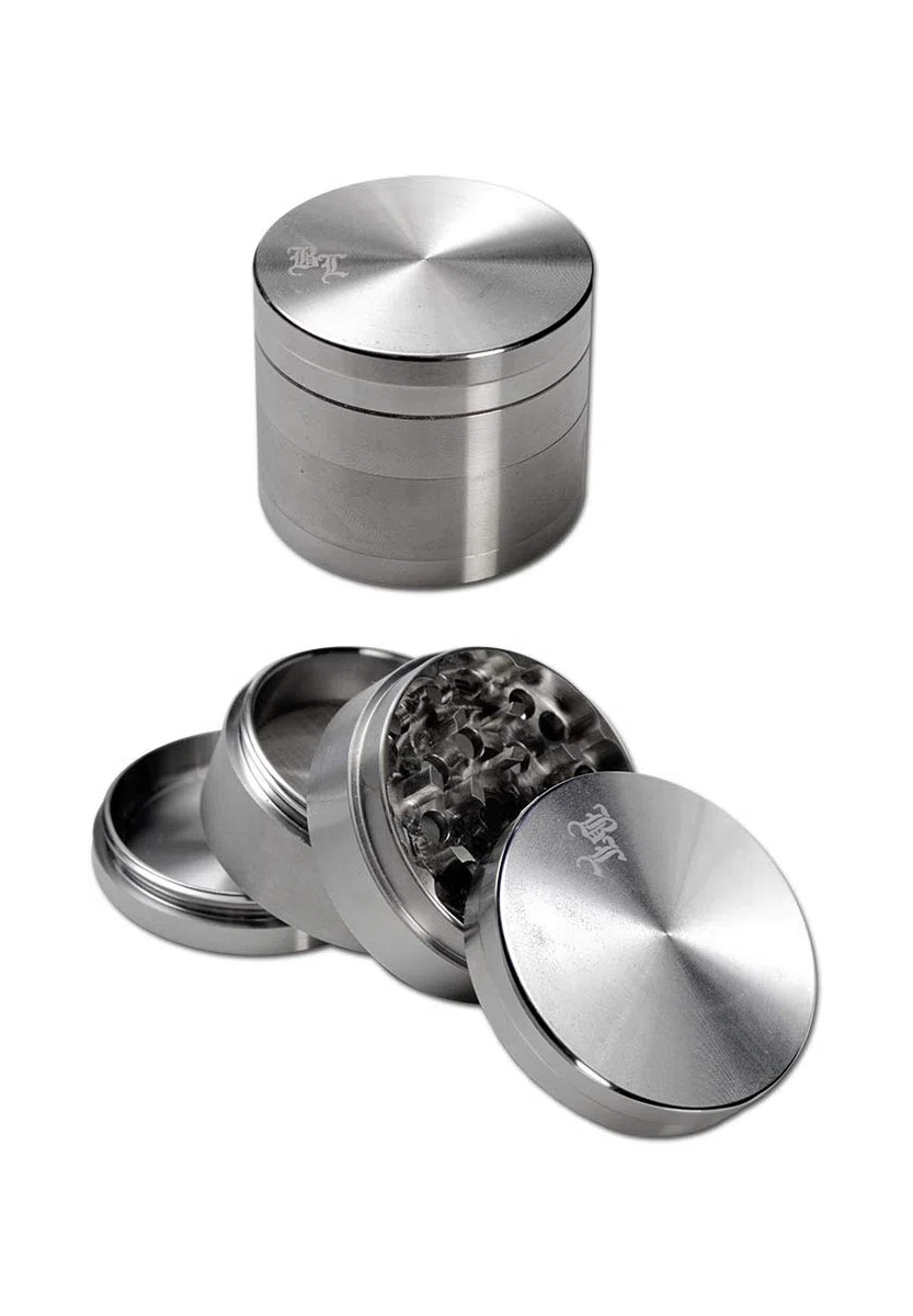 Black leaf - Macinino in acciaio inox (composto da 4 pezzi, Ø 49 mm)