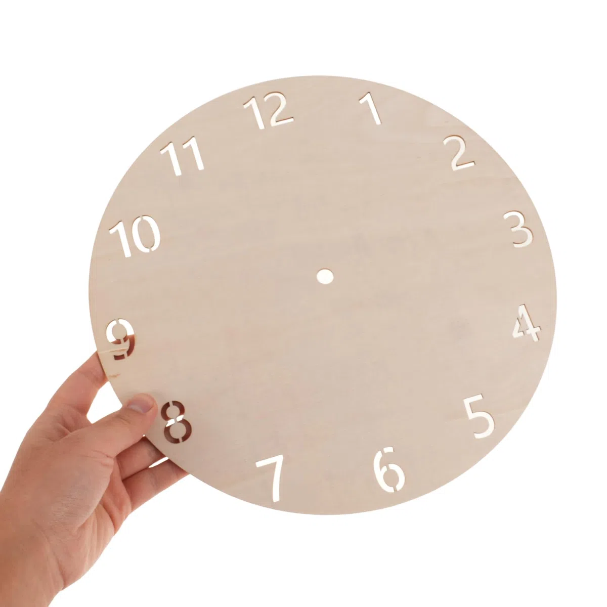 Kit 5 Pezzi Quadranti Orologio in Legno Rotondi per Bricolage, Resistente All'usura, Materiale Naturale Beige, per Progetti di Natale e Decorazioni Fai da Te