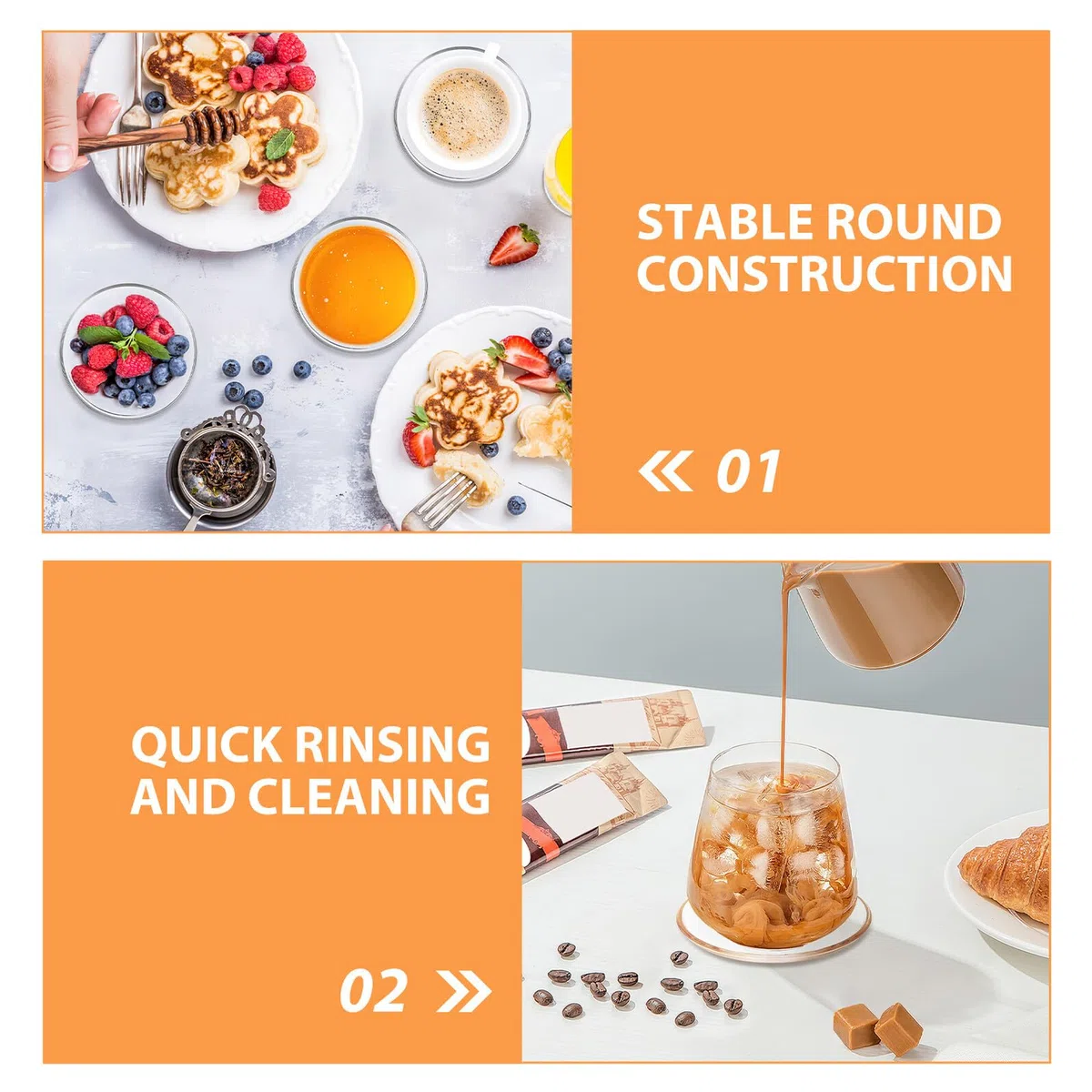 Uonlytech Set 8 Piattini da tè e caffè in Vetro Trasparente 9x9 Cm, Piccoli Piatti Piani Antiscivolo per Snack e Bustine tè, Sottobicchieri Decorativi per Casa e Tavola
