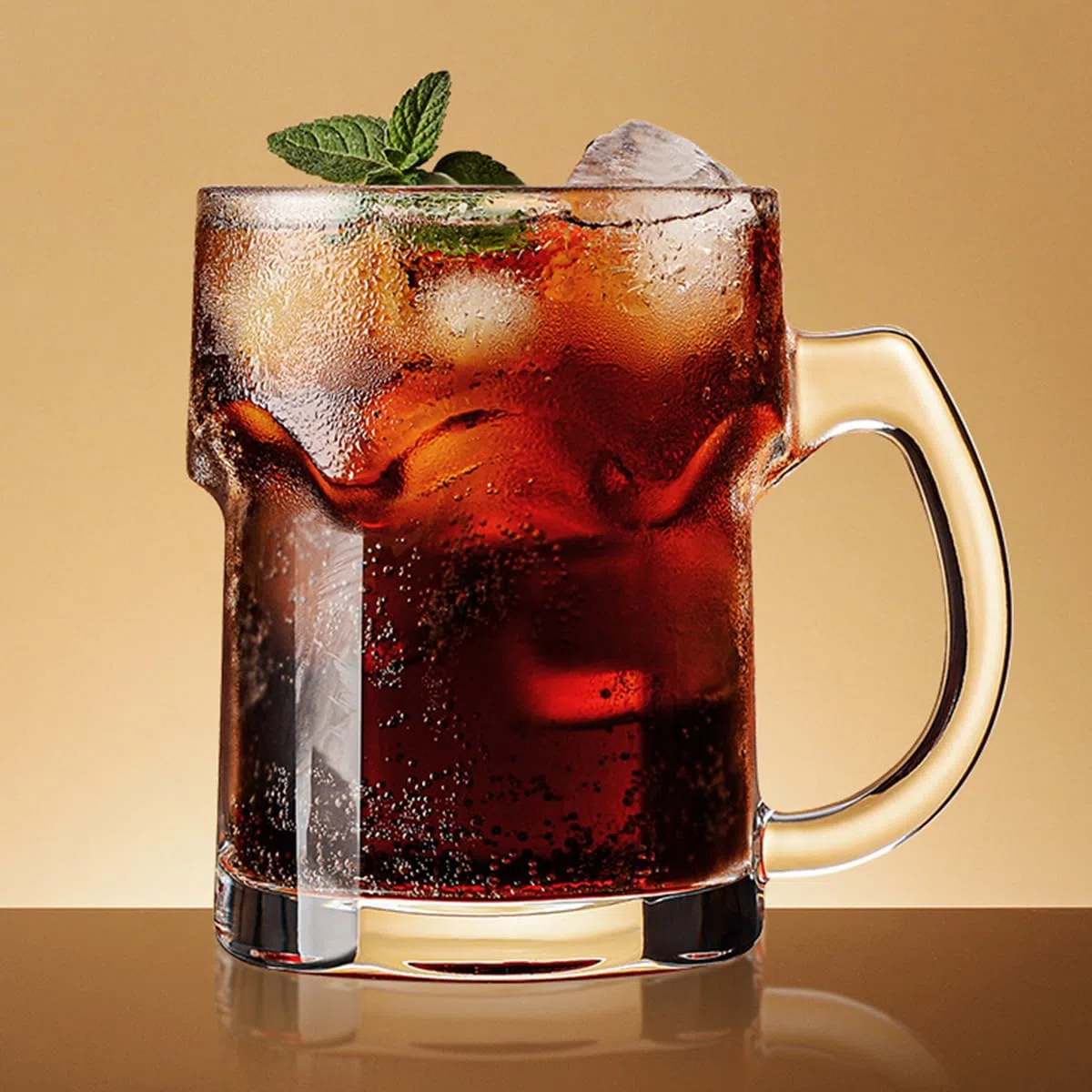 Set di 2 bicchieri da birra con manico, bicchieri da birra in vetro con poggiapolsi