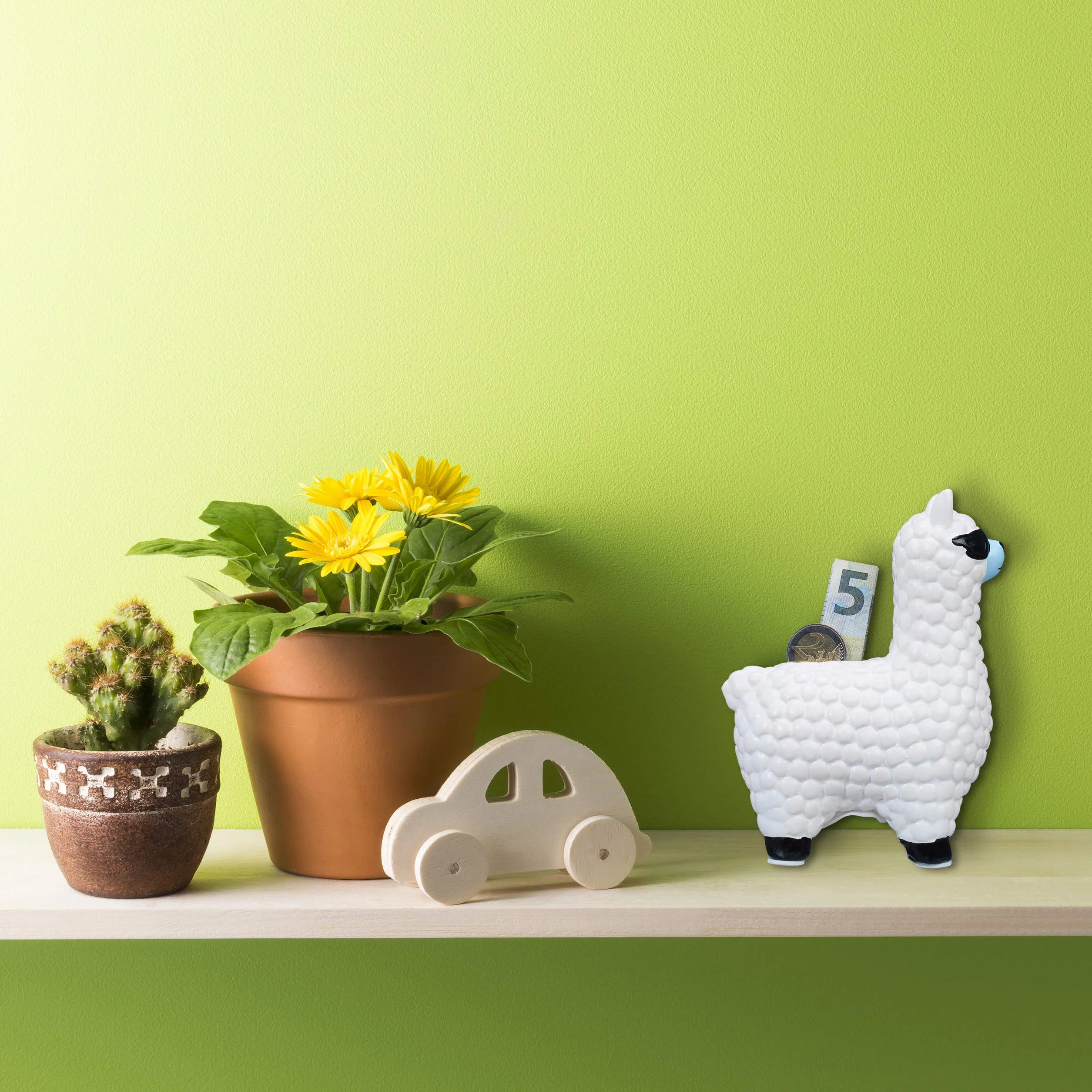 Relaxdays Salvadanaio a Forma di Lama con Occhiali, Contenitore Porta Soldi in Ceramica, HLP: 15,5x11x6 cm, Bianco