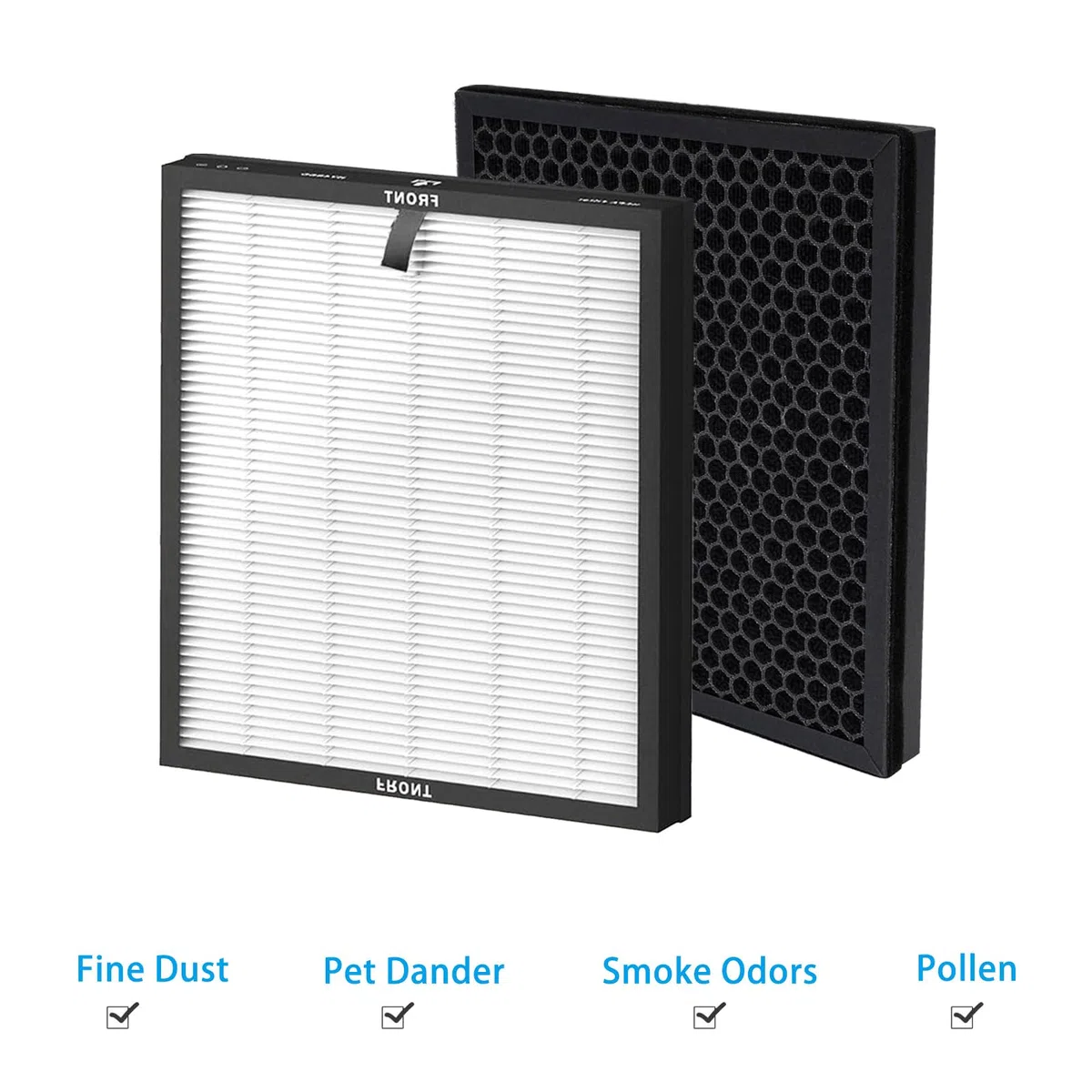 HY4866 - Set di filtri di ricambio compatibili con purificatore d'aria MORENTO HY4866 3 in 1 H13, filtro HEPA ai carboni attivi e prefiltro (2 pezzi)