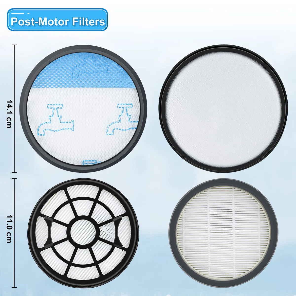 4 Pezzi Filtro per Rowenta Swift Power Cyclonic Aspirapolvere RO2910EA RO2913EA RO2915EA RO2932EA RO2933EA RO2957EA RO2981EA,Filtri HEPA con Filtro Spugna Ricambio di Accessori ZR904301