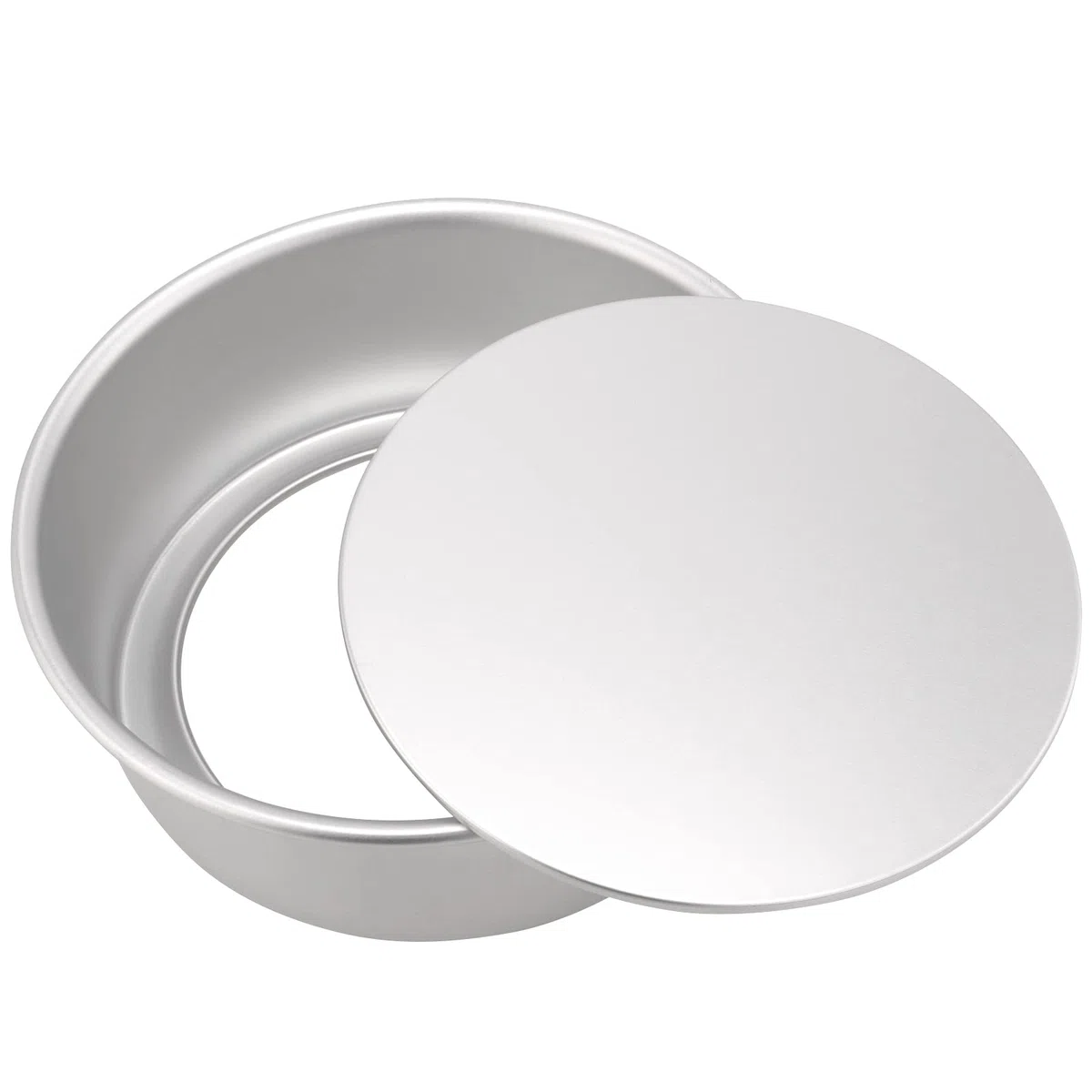 ZOENHOU Set di 3 tortiera rotonda in alluminio anodizzato, 15,5 cm, 20,5 cm, con fondo rimovibile, 3 cm, antiaderente rotondo teglia da forno