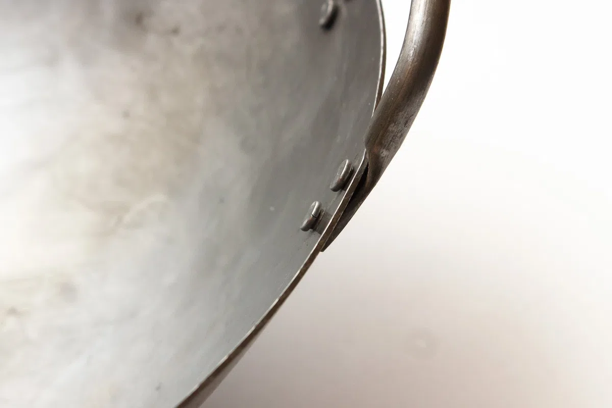 Craft Wok Grande Wok da 40 cm in Stile Canton Pesante e Martellato a Mano in Acciaio al Carbonio (fondo arrotondato)/731W87