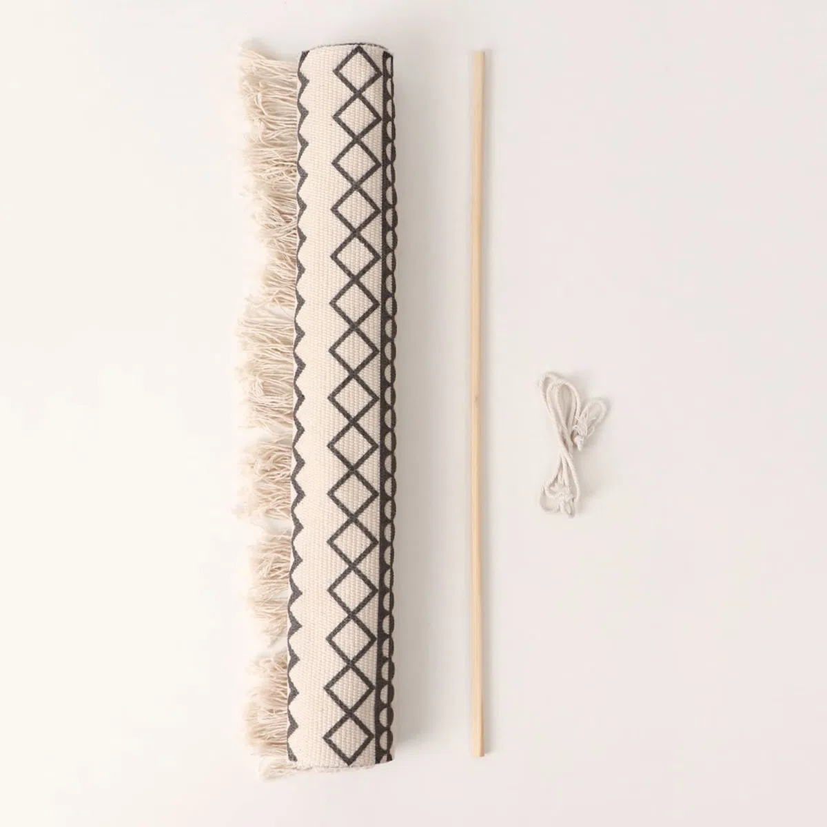 WABMJGW Arazzo da parete in macramè azteco a macramè, arazzo trapuntato bohé, fatto a mano, con nappe e macramè, in cotone, decorazione da parete, per camera da letto, decorazione, A-50 x 70 cm