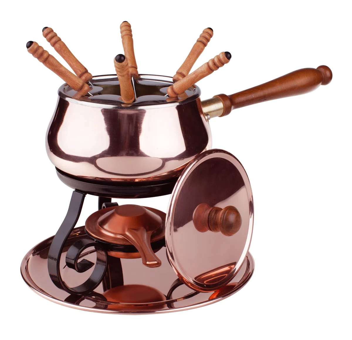 Agnelli Pentole Set per Fonduta in Rame