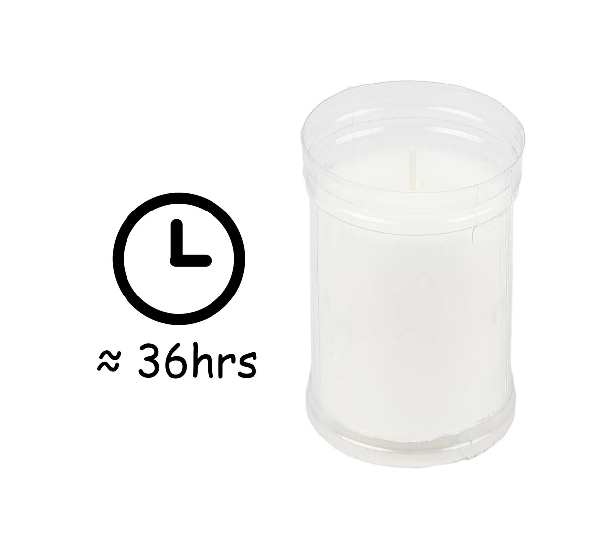 Candele Votive Bianco per Rituali 9x6cm, Ceri Votive Lunga Durata 36 ore