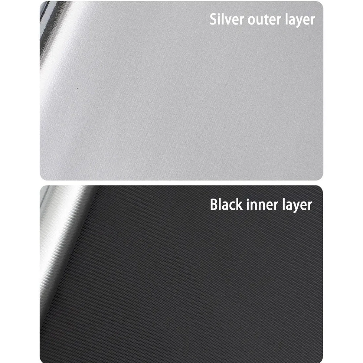 Tenda Avvolgibile Con Ventose 58x80cm Senza Fori Tende A Rullo Oscurante, | Tessuto Isolamento Termico Opaco Color Argento Titanio,Nero All'Interno E Argento All'Esterno,Per Casa E Auto