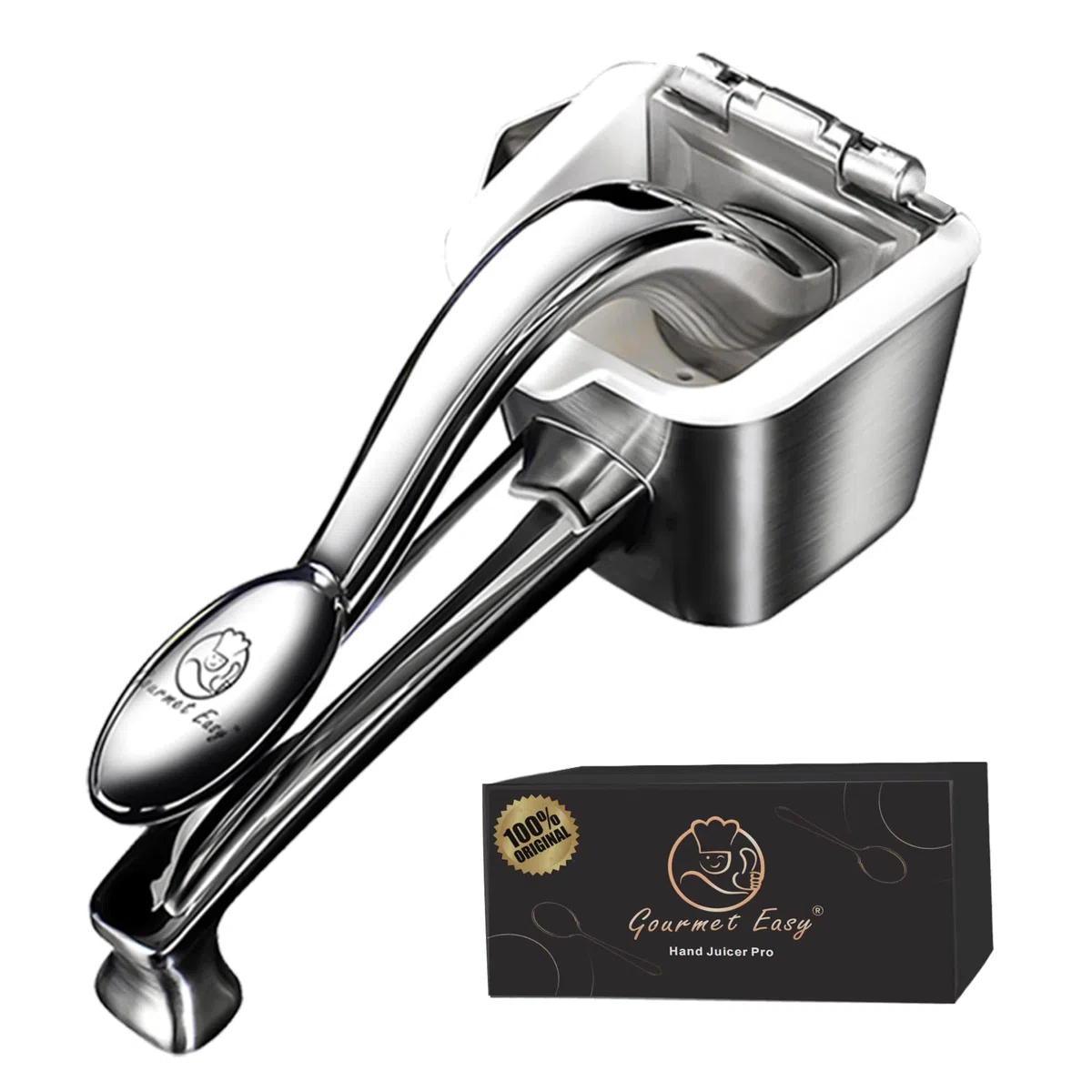 Spremiagrumi manuale in Acciaio Inox di qualità Premium | Professionale Spremi lime per frutti grandi | Con impugnatura ergonomica | Spremi limone on 5 anni di garanzia