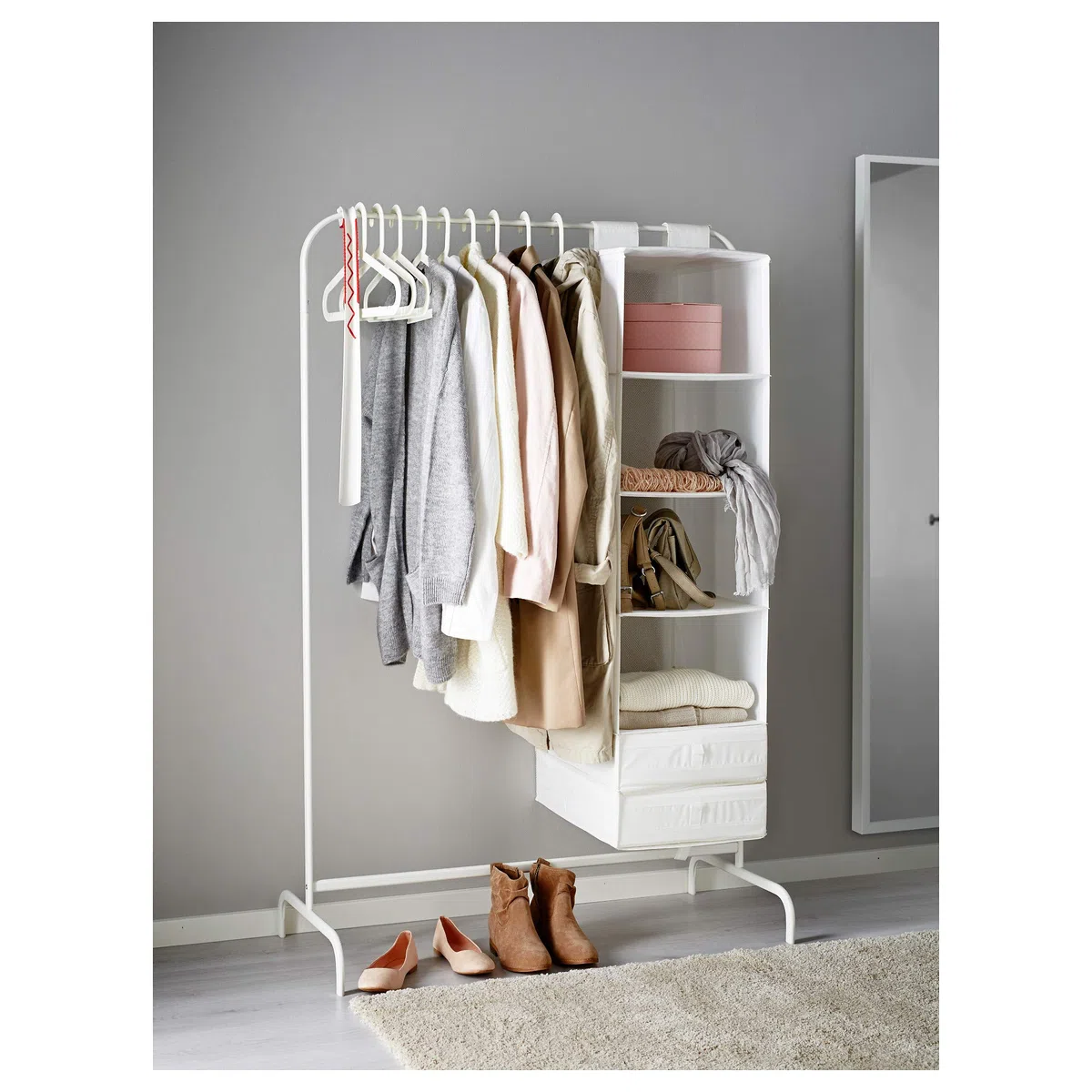 MULIG appendiabiti 99x46x151 cm bianco