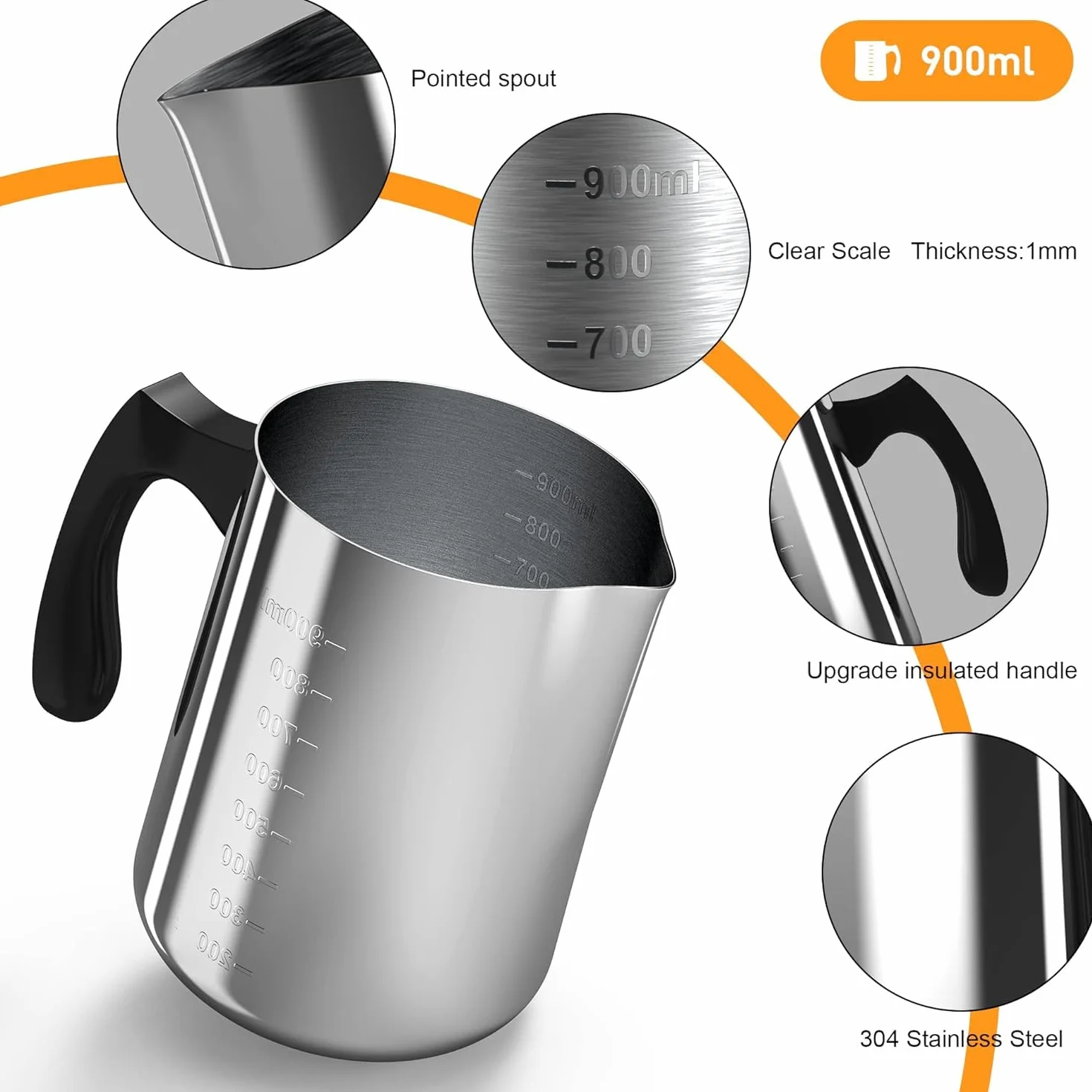 Kit per la realizzazione di candele Ohcans, forniture per la creazione fai da te con cera di soia per adulti, con 900ml di bollitore, cera di soia, stoppini, termometro