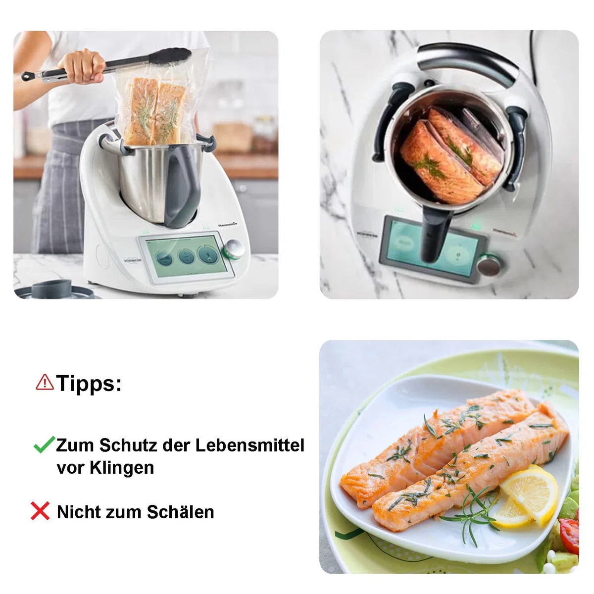 Copri Lama Bimby, Protezione per Copertura Lama per Alimenti in Acciaio Inossidabile, Coprilama Compatibile Bimby TM5 TM6 TM31