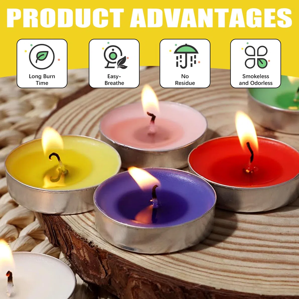 70 lumini in alluminio a lunga combustione, candele non profumate, mini candele tealight per cene romantiche, matrimoni, feste