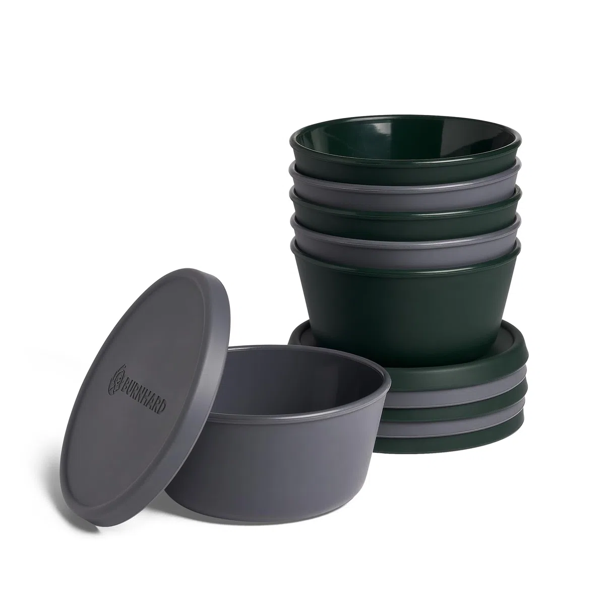 BURNHARD Scatola per impasto pizza set da 6, lavabile in lavastoviglie, resistente a temperature da -20°C a 230°C, impilabile, ideale per impasti da 300g, Ø 30cm pizze – Scatola professionale per