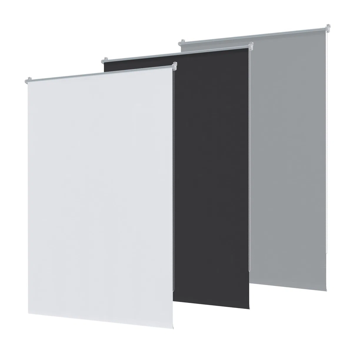 UISEBRT Tenda oscurante senza fori per finestre 80x210 cm Klemmfix Tenda a rullo laterale per protezione dai raggi solari (Grigio)
